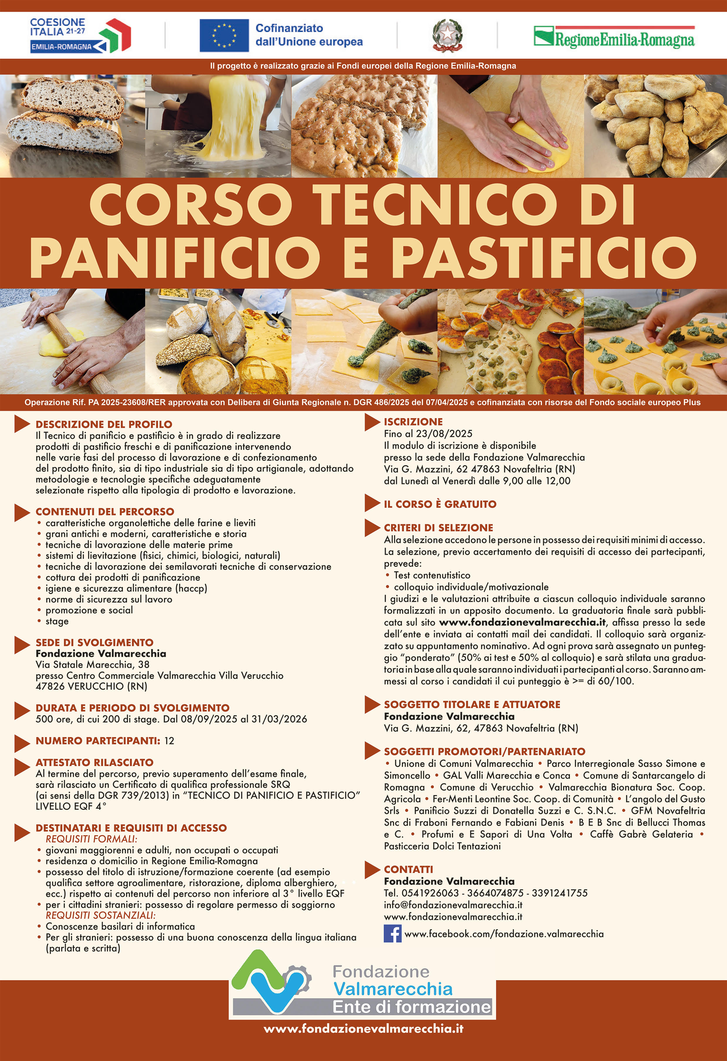 corso tecnico di panificio e pastificio