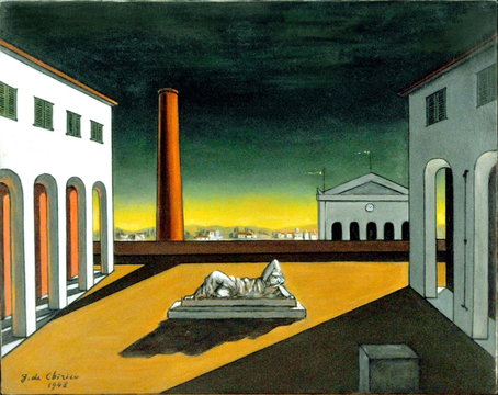 “Piazza d’Italia”, 1948, Giorgio de Chirico (Collezione privata, Inghilterra)